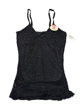 Black Crochet Tank Top